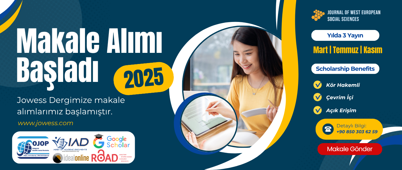 2025 Yılı Sosyal Bilimler Alanında Makale Kabul Eden Dergiler